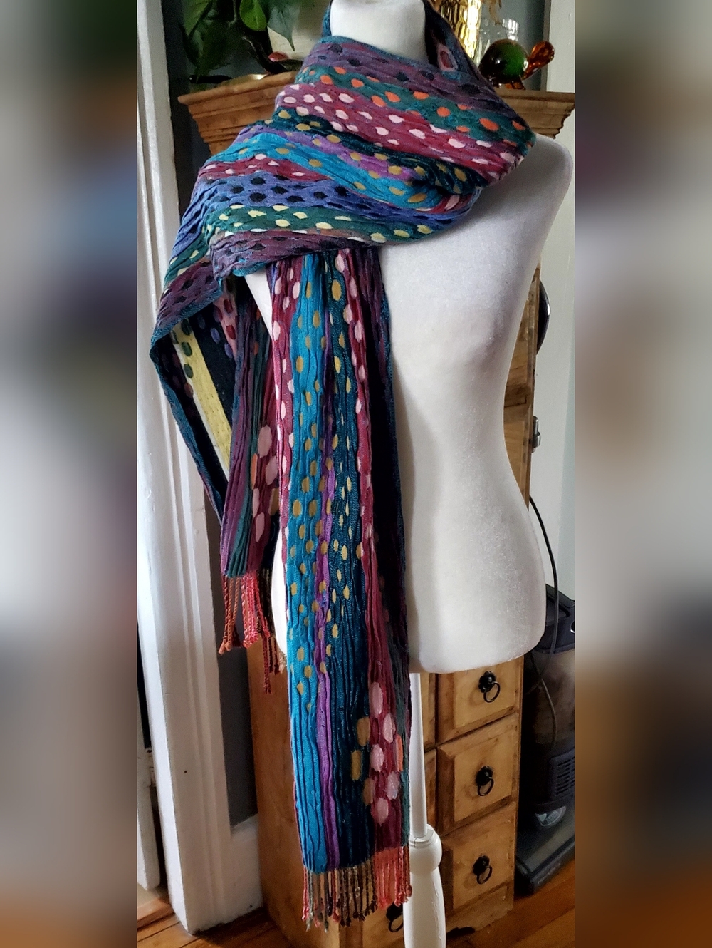 Chelsey II Boho Knit Lightweight Scarf Wrap